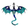 Broche dragon émail cristal