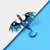 Broche dragon émail cristal