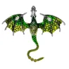 Broche dragon émail cristal