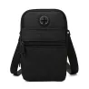 Small canvas shoulder bag - zippers - headphone holeBags