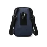 Small canvas shoulder bag - zippers - headphone holeBags