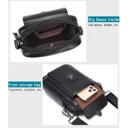 Petit sac bandoulière vintage - cuir