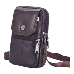Sac à bandoulière multifonctionnel - sac banane en cuir