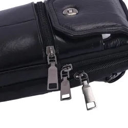 Sac à bandoulière multifonctionnel - sac banane en cuir