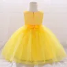 Flower lace dress - with bow - crystals - sequinsClothes