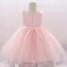 Flower lace dress - with bow - crystals - sequinsClothes