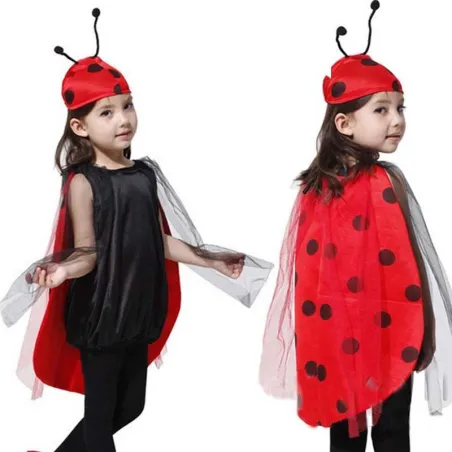 Déguisement coccinelle rouge - cape / chapeau