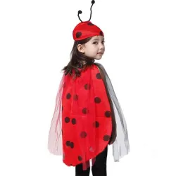 Déguisement coccinelle rouge - cape / chapeau