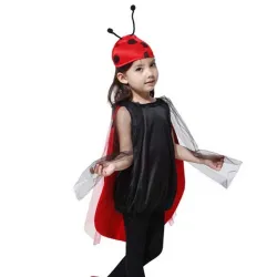 Déguisement coccinelle rouge - cape / chapeau