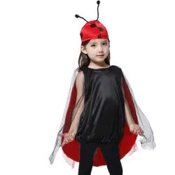 Déguisement coccinelle rouge - cape / chapeau