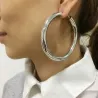 Boucles d'oreilles créoles larges - 70mm