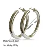 Boucles d'oreilles créoles larges - 70mm