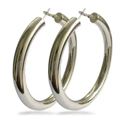 Boucles d'oreilles créoles larges - 70mm