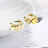 Silver round earrings - with dangle circlesEarrings