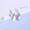 Boucles d'oreilles rondes en argent - avec cercles pendants