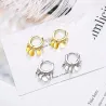 Boucles d'oreilles rondes en argent - avec cercles pendants