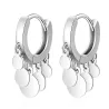 Boucles d'oreilles rondes en argent - avec cercles pendants