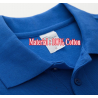 T-shirt polo stylé - manches longues - logo brodé - coton