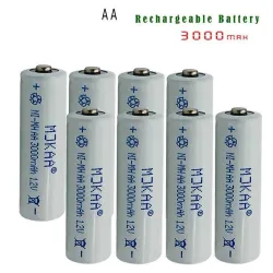 12V Ni-MH 3000mAh 2A rechargeable - Pile AA -10 pièces