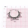 Boucles d'oreilles vintage fleurs creuses / coeurs - rondes