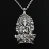 Ganesha Buddha Elephant pendant - silver necklaceNecklaces