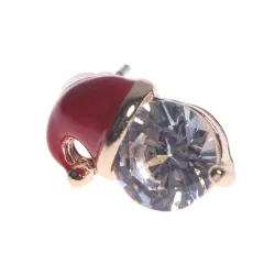 Boucles d'oreilles bonnet de Noel - avec zircon cristal