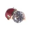 Boucles d'oreilles bonnet de Noel - avec zircon cristal
