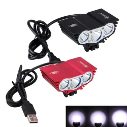 3XT6 - 5V USB - éclairage de vélo LED - lampe avant - étanche