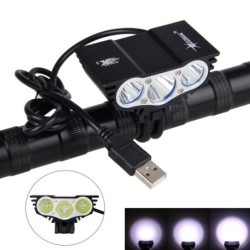 3XT6 - 5V USB - éclairage de vélo LED - lampe avant - étanche
