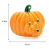 Citrouilles d'Halloween - broche en émail