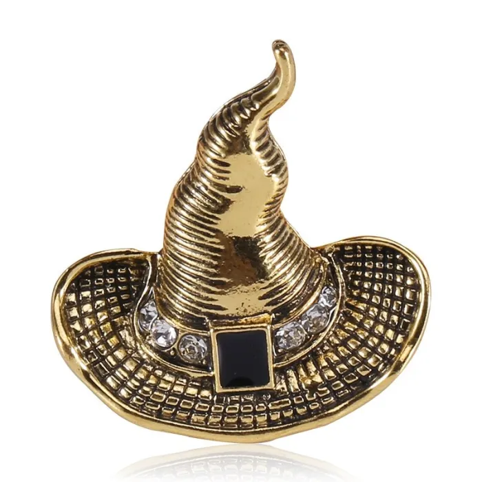 Chapeau de sorcière métal - Broche Halloween