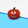 Broche citrouille d'Halloween en cristal
