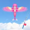 Mini cerf-volant - pliable - avec ligne - sirène - aigle - perroquet - robot