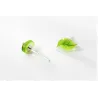 Small green leaves stud earrings - silver platedEarrings