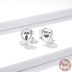 Boucles d'oreilles petit diable / fantôme - argent sterling 925
