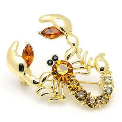 Broche scorpion cristal