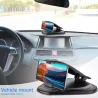 Support universel pour téléphone de voiture - support de tableau de bord - rotatif - base collante