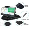 Support universel pour téléphone de voiture - support de tableau de bord - rotatif - base collante