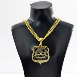 Gangsta - collier en or style rap