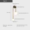 Applique moderne - double boule de verre - fer doré - LED G9 - AC90-260V