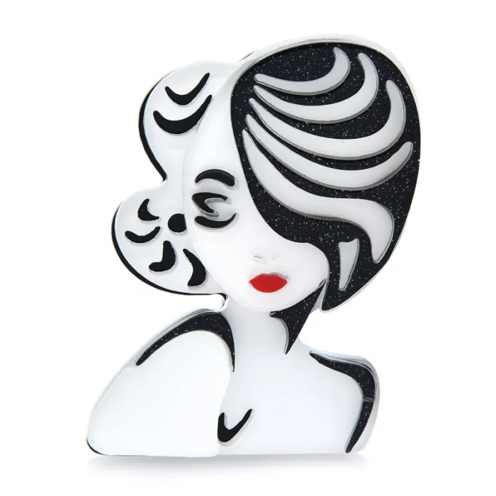 Broche Monroe en acrylique