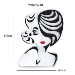 Broche Monroe en acrylique