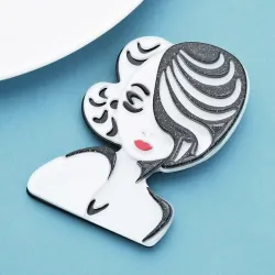 Broche Monroe en acrylique