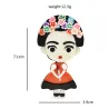 Fille mexicaine / africaine - broche acrylique