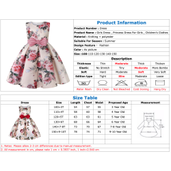 Elegant floral dress - roses printed - zipper - bowknotClothing