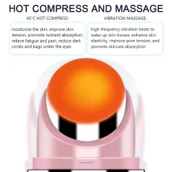 EMS eye massager - anti wrinkle - dark eye circles removal - hot compress - LED - USBMassage