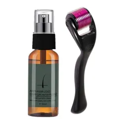 Essence de croissance de barbe / cheveux - spray - avec masseur à aiguilles - anti chute de cheveux