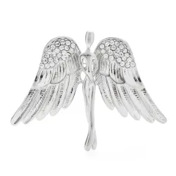 Broche ange grandes ailes - avec cristaux