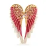 Broche ailes d'ange en cristal