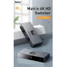 Baseus - Sélecteur 4K HD - adaptateur bidirectionnel - répartiteur - convertisseur - pour PS4 TV Box PC